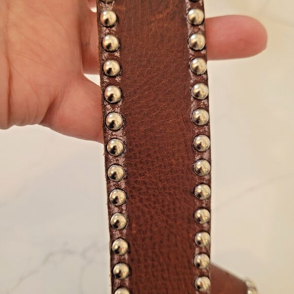 Leatherock Studded Brown Leather Belt Size L36 Western L 36 Boho 5481 Unisex USA - Picture 15 of 15